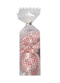 Купить Набор для упаковки "Горох красный на белом", лента, бант 2шт — Фото №1