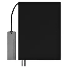 Купить Ежедневник учителя А5 160л "ШЕВРЕТ ЧЕРНЫЙ" кожзам, блинт.тисн., цветн.срез, два ляссе, закладка из иск.кожи — Фото №1