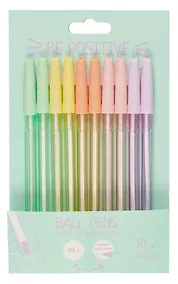 Купить Ручки шариковые Be positive, синие 10 штук — Фото №1