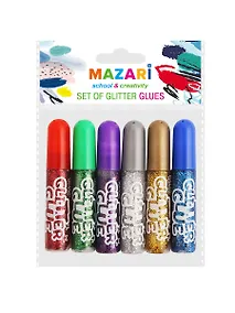 Купить Гель с блестками, MAZARI 6 мл х 6 цветов, с европодвесом — Фото №1