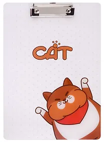 Купить Планшет А4 "Cat" прозр.акрил, ассорти, инд.уп. — Фото №1