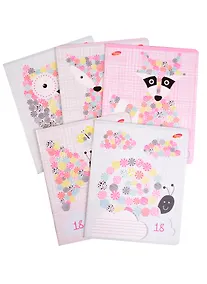 Купить Тетрадь в клетку Academy Style, "Животные из кружочков", 18 листов, в ассортименте — Фото №1