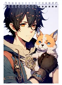 Купить Блокнот А5 60л кл. "Аниме для мальчиков" спираль — Фото №1