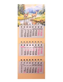 Купить Календарь квартальный 2026г 82*230 "Природа. Олени. аква" на магните — Фото №1