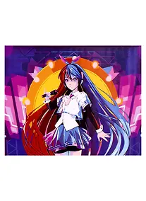 Купить Холст с красками по номерам "Аниме. Яркая певица", 30 х 40 см — Фото №1