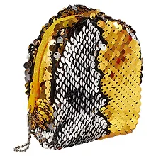 Купить Сумочка-рюкзачок на молнии с пайетками (10см) (текстиль) — Фото №1