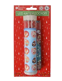 Купить Игрушка детская. Калейдоскоп "Веселые зверята" из плотного картона и полистирола с внутренними элементами из ЭВА, ПЭТ, с декоративной подсветкой LED, в комплекте с 3-мя батарейками LR41, мощностью 0,045 Вт, напряжением 1,5 В — Фото №1