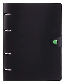 Купить Тетрадь 80 листов, клетка, "Favorite Black. No 2" на кольцах, сменный блок, на кнопке — Фото №1