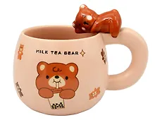 Купить Кружка Мишка Milk Tea (керамика) (400мл) (12-34466-NK-018) — Фото №1