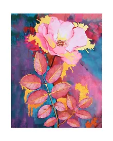 Купить Холст с красками по номерам с поталью "Нежная роза", 40 х 50 см — Фото №1