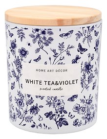 Купить Свеча ароматическая в стеклянном стакане White tea and Violet (Белый чай и Фиалка) (480г) (8х9) (12-7761-202604_16) — Фото №1