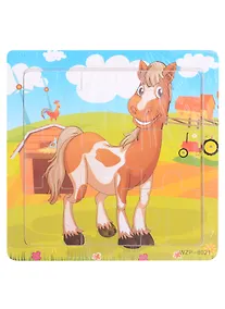 Купить Развивающая рамка "Лошадка", дерево — Фото №1