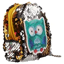 Купить Сумочка-рюкзачок на молнии с пайетками Сова (10см) (текстиль) — Фото №1