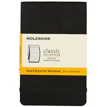 Купить Записная книжка Moleskin Reporter Soft, линейка, чёрная, 96 листов, А6 — Фото №1