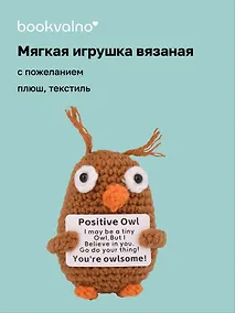 Купить Мягкая игрушка с пожеланием Сова (вязаная) (11см) (12-4305-202508-XP18) — Фото №1