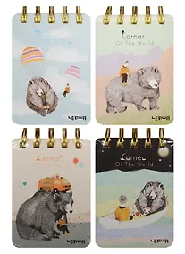 Купить Блокнот А7 116л "Corner of the world" карт.обл., гребень, ассорти, Lenwa — Фото №1