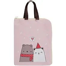 Купить Папка для тетрадей А4 "Bear" 34*27, молния, ассорти — Фото №1