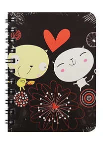 Купить Записная книжка А7 80л кл. "Cats in love" спираль, Kairui — Фото №1