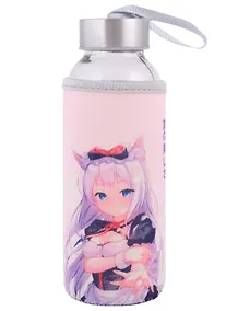 Купить Бутылка в чехле Аниме Девушка с ушками (Сёдзё) (цветная) (стекло) (300мл) — Фото №1