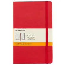Купить Книга для записей Moleskin Classic Large, твёрдая обложка, красная, 120 листов, А5 — Фото №1