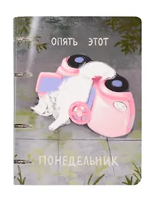 Купить Тетрадь 100л кл. "Понедельник" на кольцах, пласт.обл., полноцв.печать — Фото №1