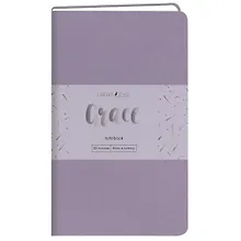 Купить Записная книжка А6- 80л кл. "Grace. Лавандовый", иск.кожа,интегр.обл., скругл.углы, ляссе — Фото №1