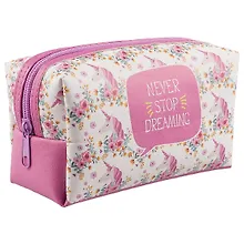 Купить Косметичка на молнии Never stop dreaming (Единороги) (16х8) (ПВХ бокс) — Фото №1