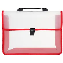 Купить Портфель А4 прозр.пластик, красный кант — Фото №1