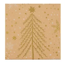 Купить Коробка подарочная "Craft snowflaces" 18*18*7,5см, Новый год, картон — Фото №1