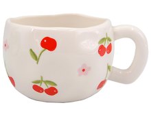 Купить Кружка Вишенки с цветочками (керамика) (260мл) (12-6641-202604-14) — Фото №1