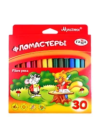 Купить Фломастеры Гамма, "Мультики", 30 цветов — Фото №1