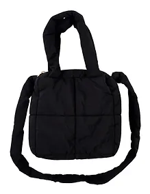 Купить Сумочка дутая черная (текстиль) (20х20) (12-Jigi-1) — Фото №1