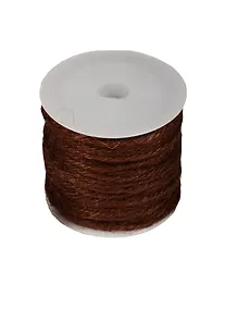 Купить Бечевка для декорирования на пластиковой бобине 10м коричневая — Фото №1