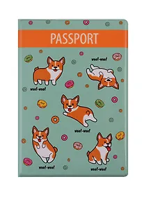Купить Обложка для паспорта Корги (ПВХ бокс) (ОП2019-215) — Фото №1