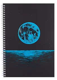 Купить Тетрадь А4 80л кл. "Лунная дорожка" евроспираль, мелов.картон, пантонн.печать, выб.лак — Фото №1