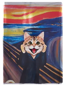 Купить Тетрадь А4 80л кл. "Крик" мел.картон, выб.лак, глянц.ламинация, печать по металлиз.пленке серебро — Фото №1