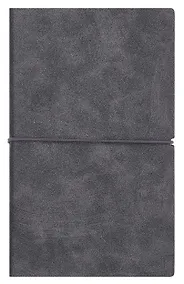 Купить Ежедневник недат. А6+ 122x193 мм 120л "Наппа металлик" графитовый, кожзам, мягк.переплет, застёжка-резинка,офсет, ляссе — Фото №1