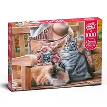Купить Пазл Cherry Pazzl "Кошачьи посиделки", 1000 деталей — Фото №1