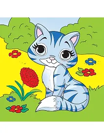 Купить Набор для творчества Рыжий кот Холст с красками 15*15см Котенок Х-9816 — Фото №1