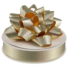 Купить Набор для упаковки «Жёлтый металлик», бант, лента — Фото №1