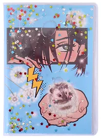 Купить Записная книжка А6 56л кл. "Аниме-2" ПВХ-обл., гел.наполнение, глиттер внутри, морозостойкий — Фото №1