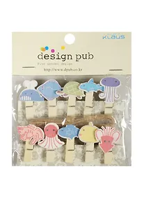 Купить Прищепки декор. деревянные Морской мир (10шт) (упаковка) (11-02489-1B) — Фото №1