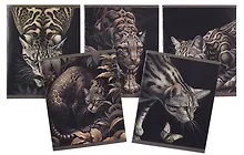 Купить Тетрадь 96л кл. "В мире дикой природы" мел.картон, тиснение фольгой "Серебро", ассорти — Фото №1