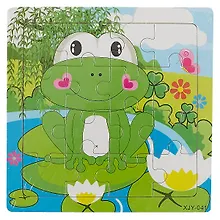 Купить Развивающая рамка Лягушка,15х15 см (дерево) — Фото №1