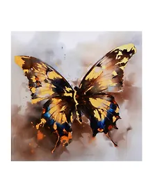 Купить Холст с красками по номерам с золотой поталью "Золотая бабочка", 40 х 40 см — Фото №1