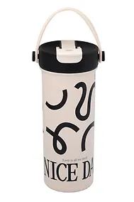 Купить Термостакан Графический паттерн (белый) (пластик/металл) (610мл) (12-7306-202510-STB-34) — Фото №1