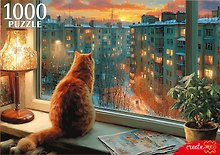 Купить ПАЗЛЫ 1000 элементов. КОТ И ПАНЕЛЬКИ (Арт. Ф1000-5608) — Фото №1