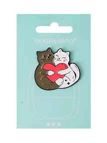 Купить Значок Котики-обнимашки (металл) (12-5769-A39) — Фото №1