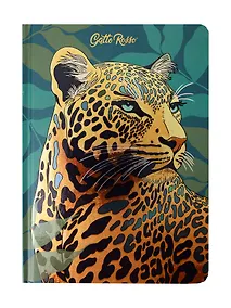 Купить Книга для записей А5 128л кл. "ДИКИЕ КОШКИ. ЛЕОПАРД" 7БЦ, выб.лак, скругл.углы — Фото №1
