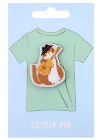 Купить Значок Кот с гитарой (акрил) — Фото №1